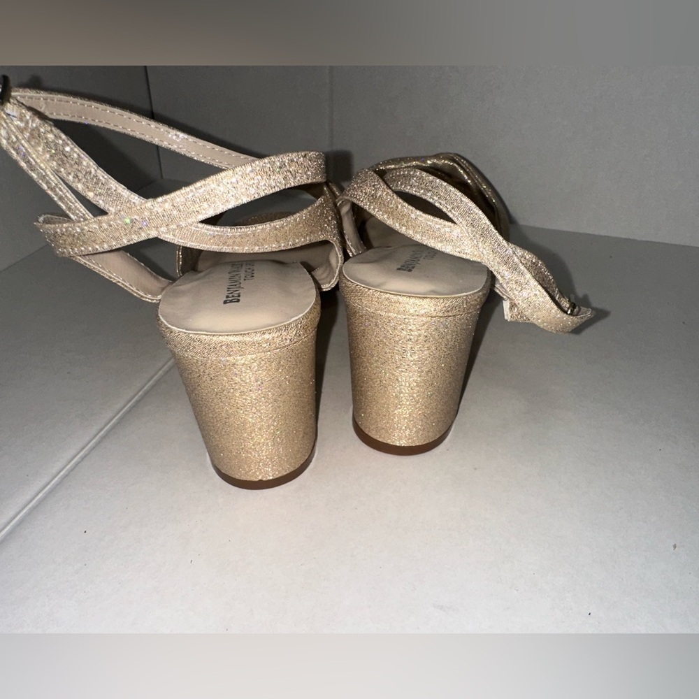 Benjamin Walk Glittering Gold Heels size 10 1/2M        (#141) - Picture 3 of 7